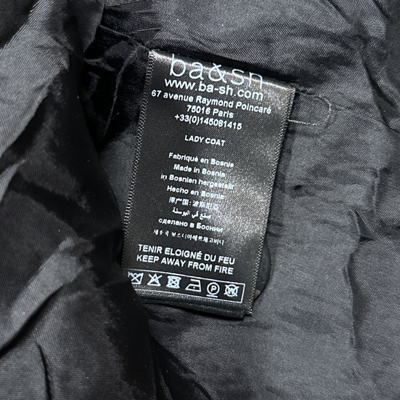 ba&sh Santa Twill Wool Alpaca Blend Double Breasted Oversized Coat Womens Small - Picture 9 of 11